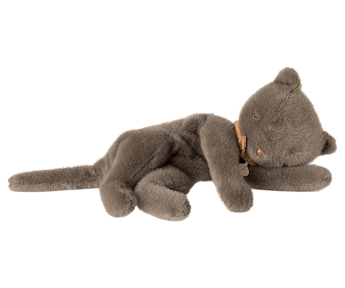 Sleeping kitten plush, Medium - Grey Maileg Lil Tulips