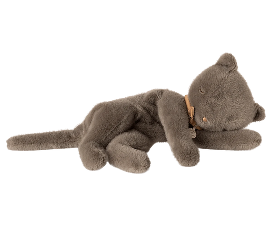 Sleeping kitten plush, Medium - Grey Maileg Lil Tulips