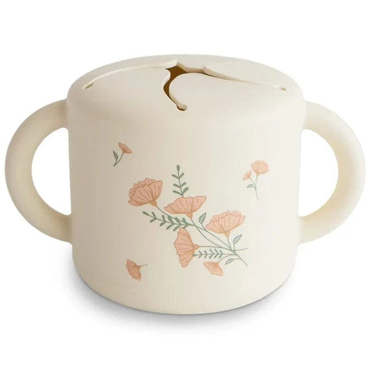 Snack Cup (Pink Flowers) Mushie Lil Tulips