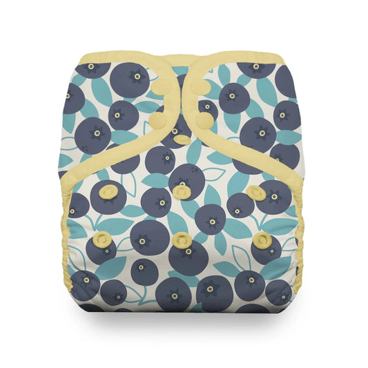 Snap Natural One Size Pocket Diaper - Blueberry Thirsties Lil Tulips
