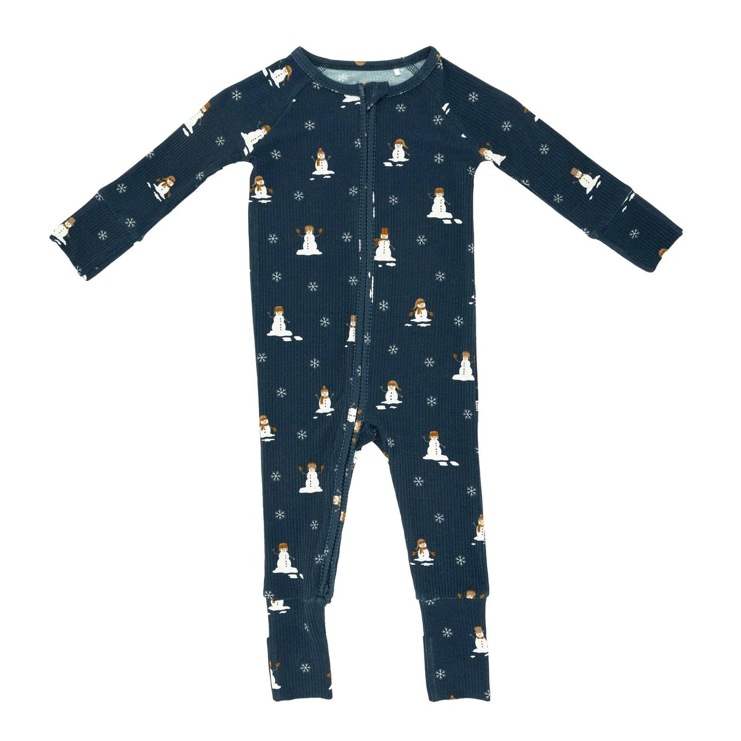 Snowmen Small Ribbed Zip Romper Brave Little Ones Lil Tulips