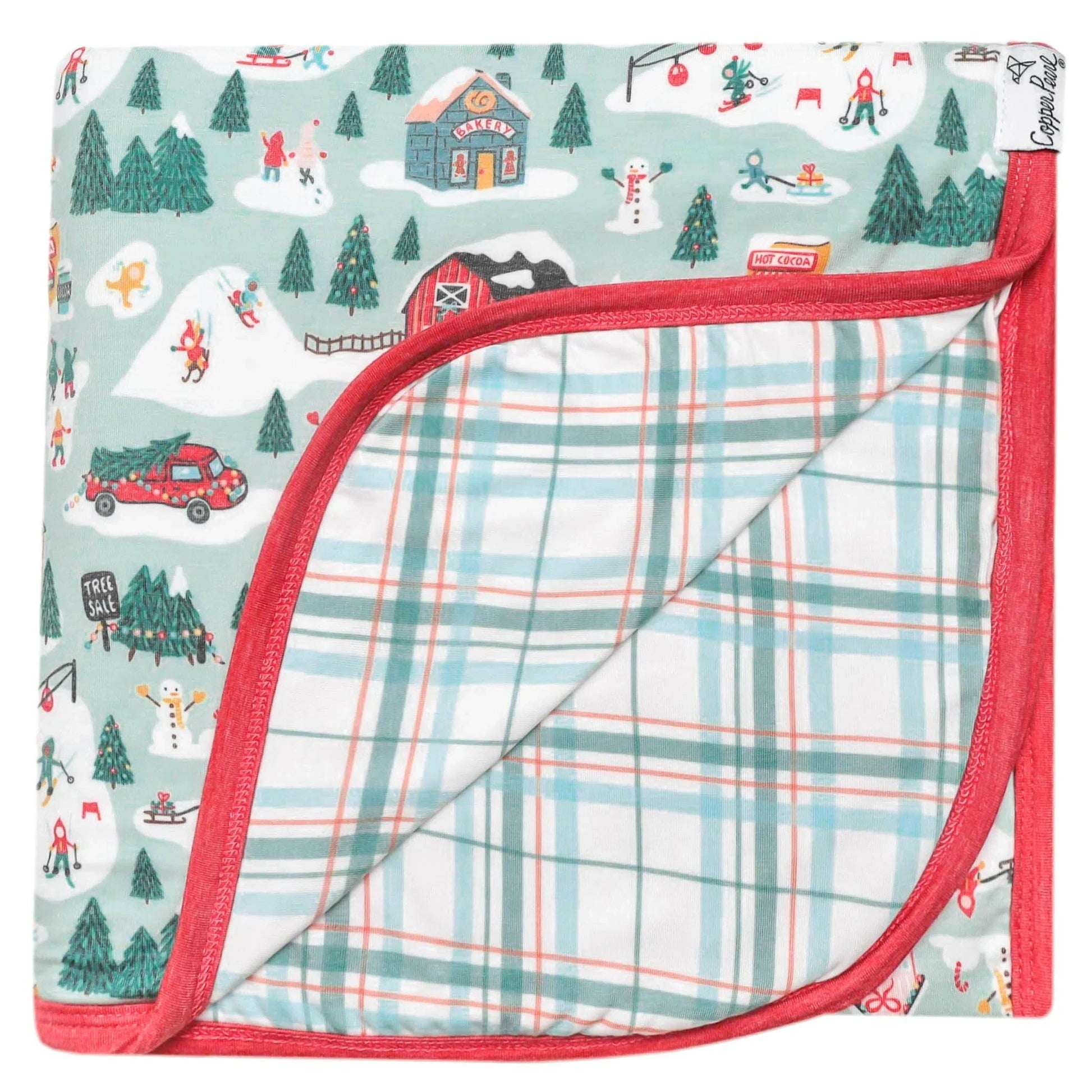 Snowy Slopes 3-Layer Stretchy Quilt Copper Pearl Lil Tulips