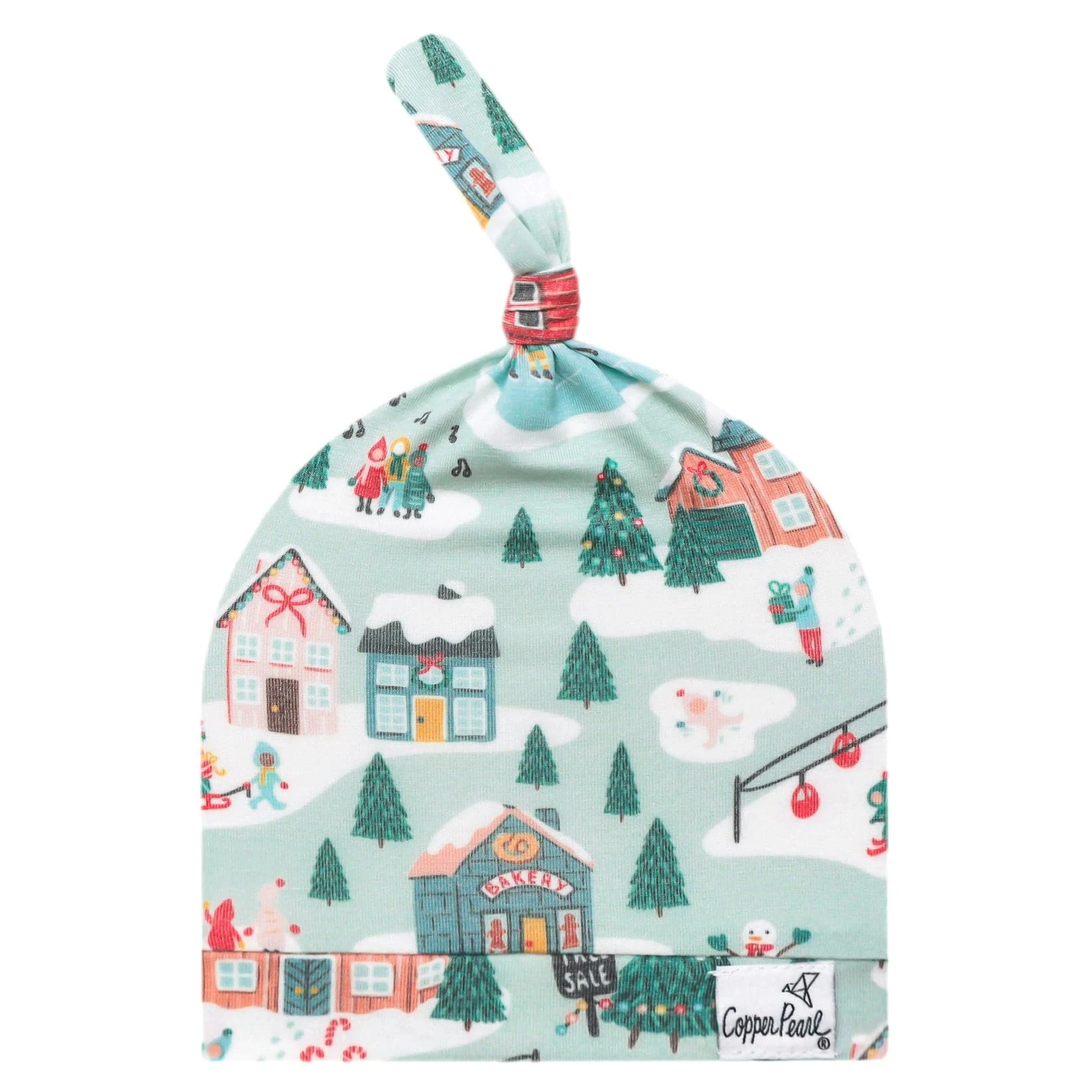 Snowy Slopes Top Knot Hat Copper Pearl Lil Tulips