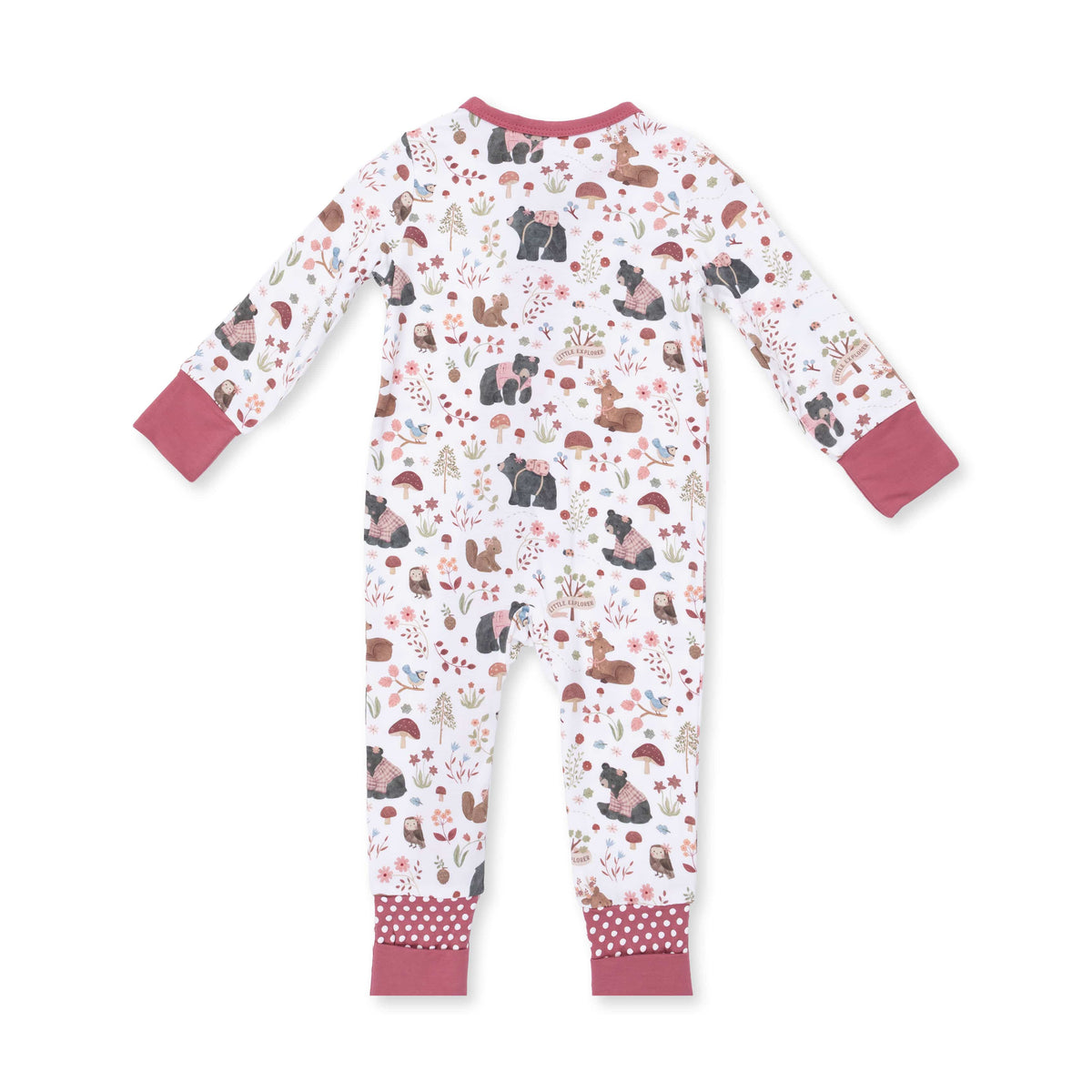Southern Woodland Animals Pink - Convertible Romper Angel Dear Lil Tulips