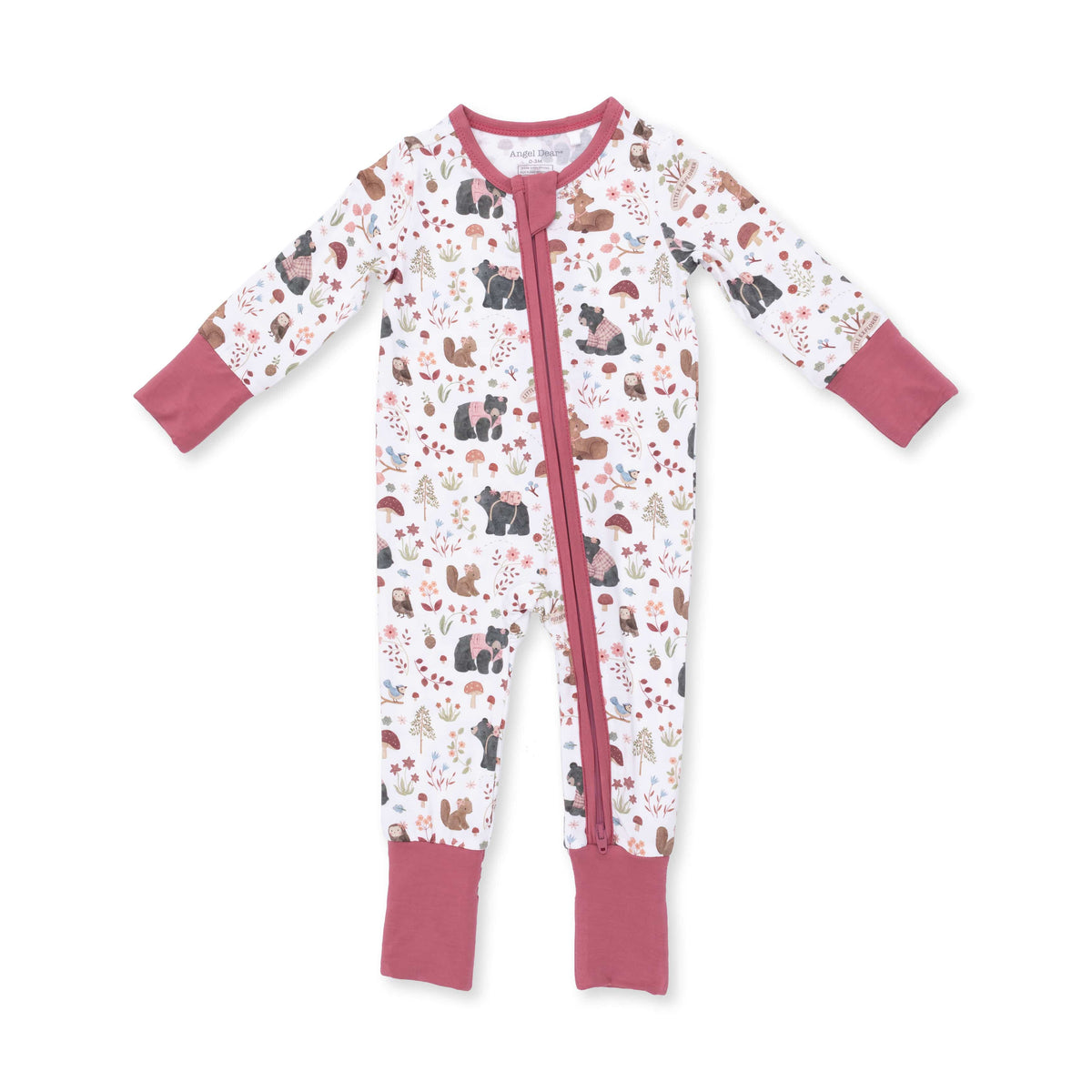 Southern Woodland Animals Pink - Convertible Romper Angel Dear Lil Tulips