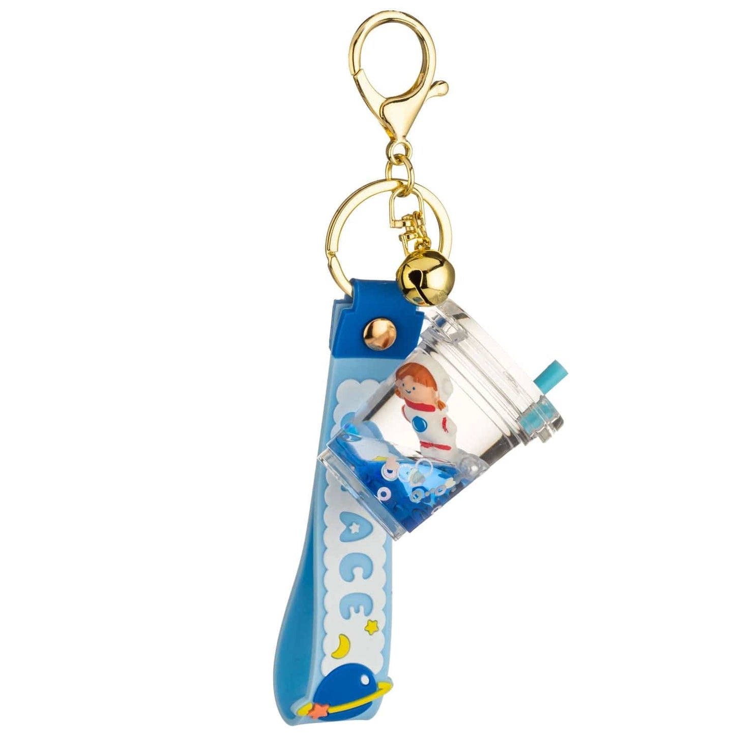 Space Boy Cup Liquid Effect Sensory Keychain Kawaii Slime Company Lil Tulips