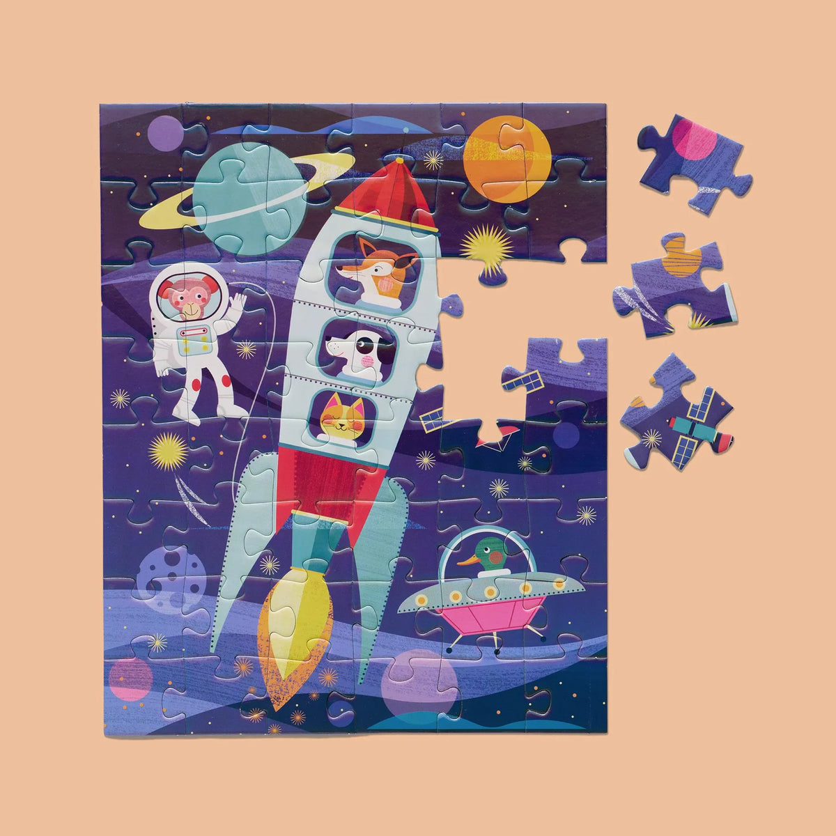 Space Explorers 48 Piece Puzzle Snax WerkShoppe Lil Tulips