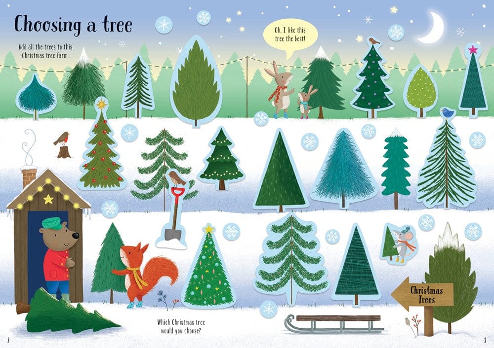 Sparkly Christmas Trees Sticker Book Harper Collins Childrens Lil Tulips