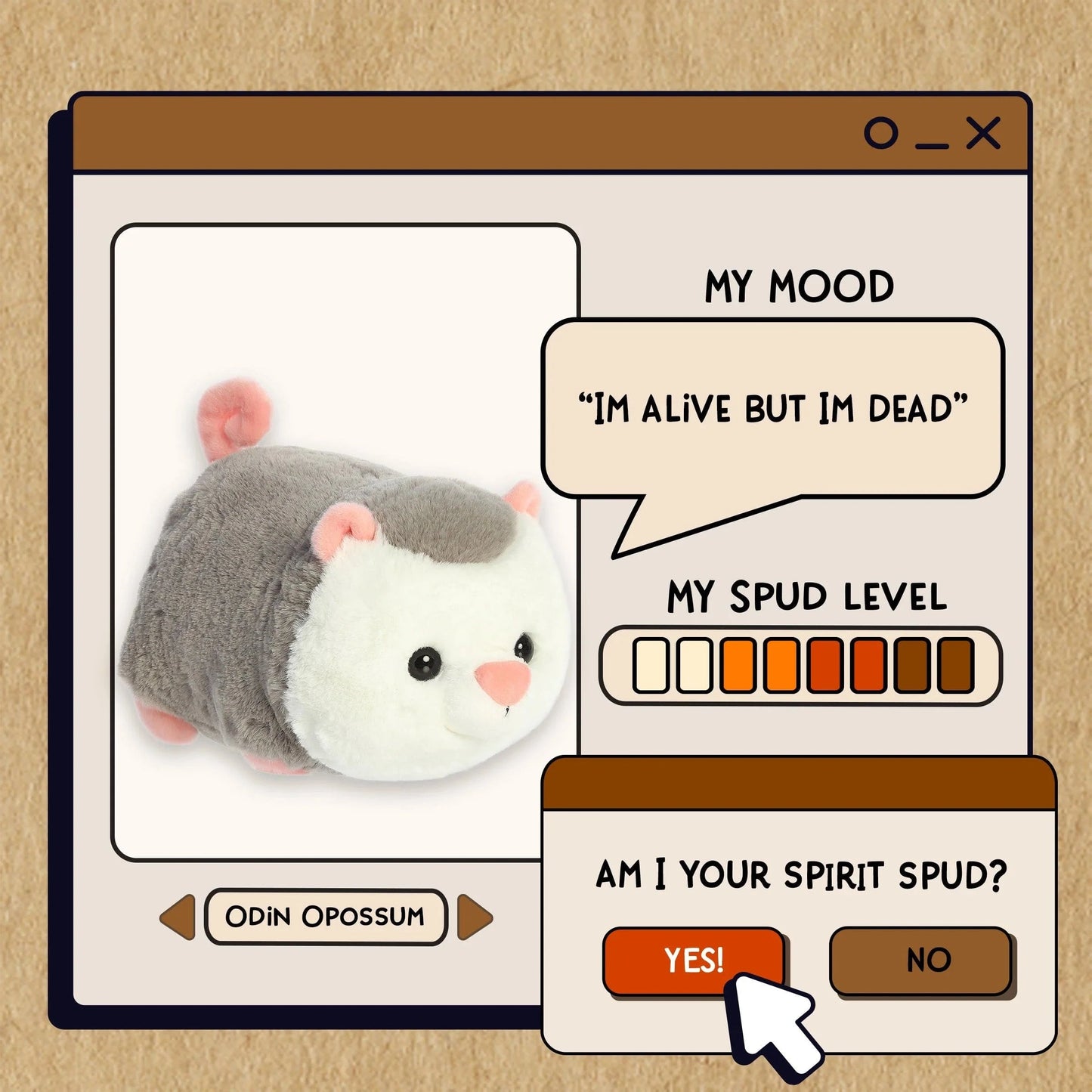 Spudsters™ - 10" Odin Opossum™ Aurora Lil Tulips