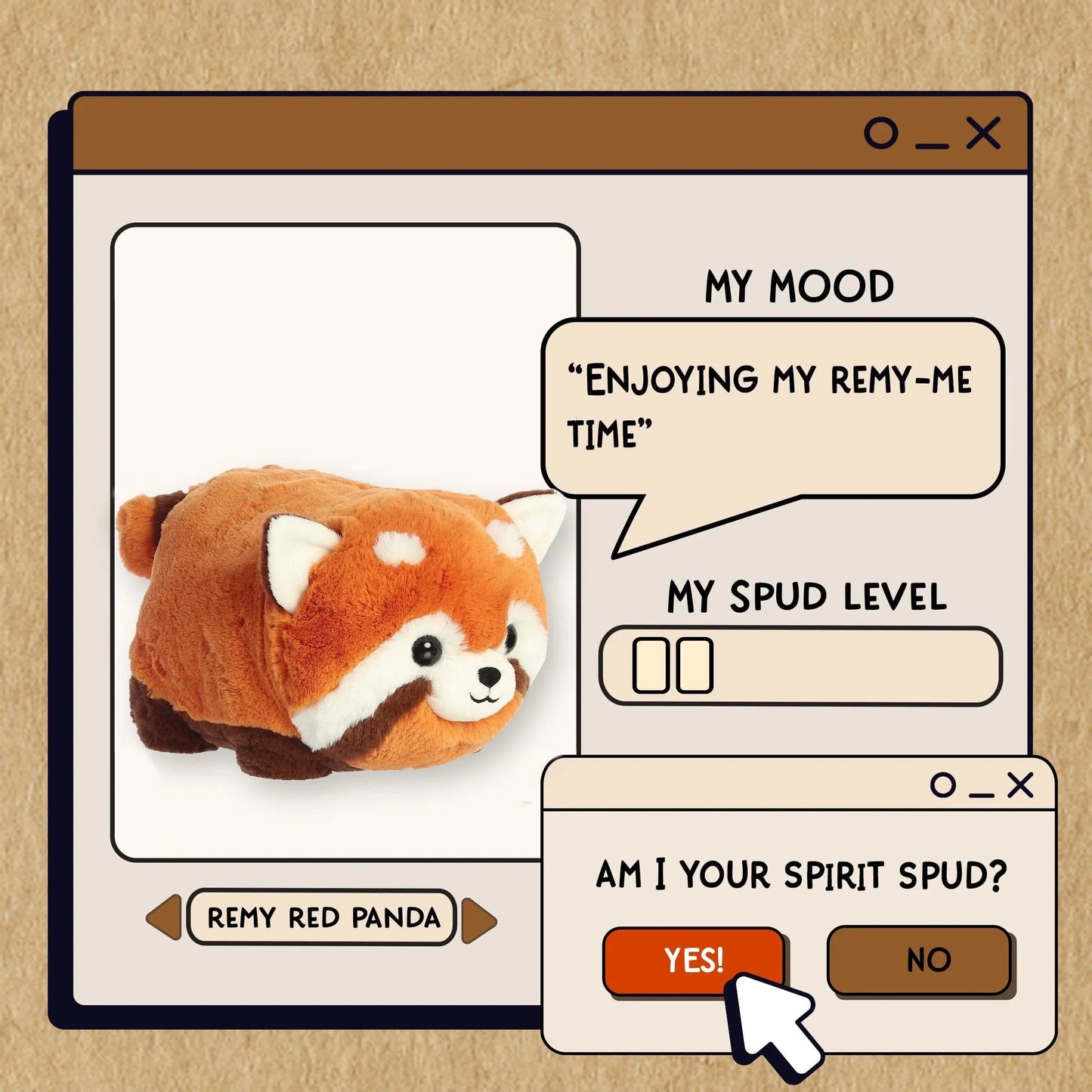 Spudsters™ - 10" Remy Red Panda™ Aurora Lil Tulips