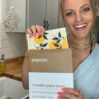 Squeeze the Day Reusable Paper Towels Papaya Reusables Lil Tulips