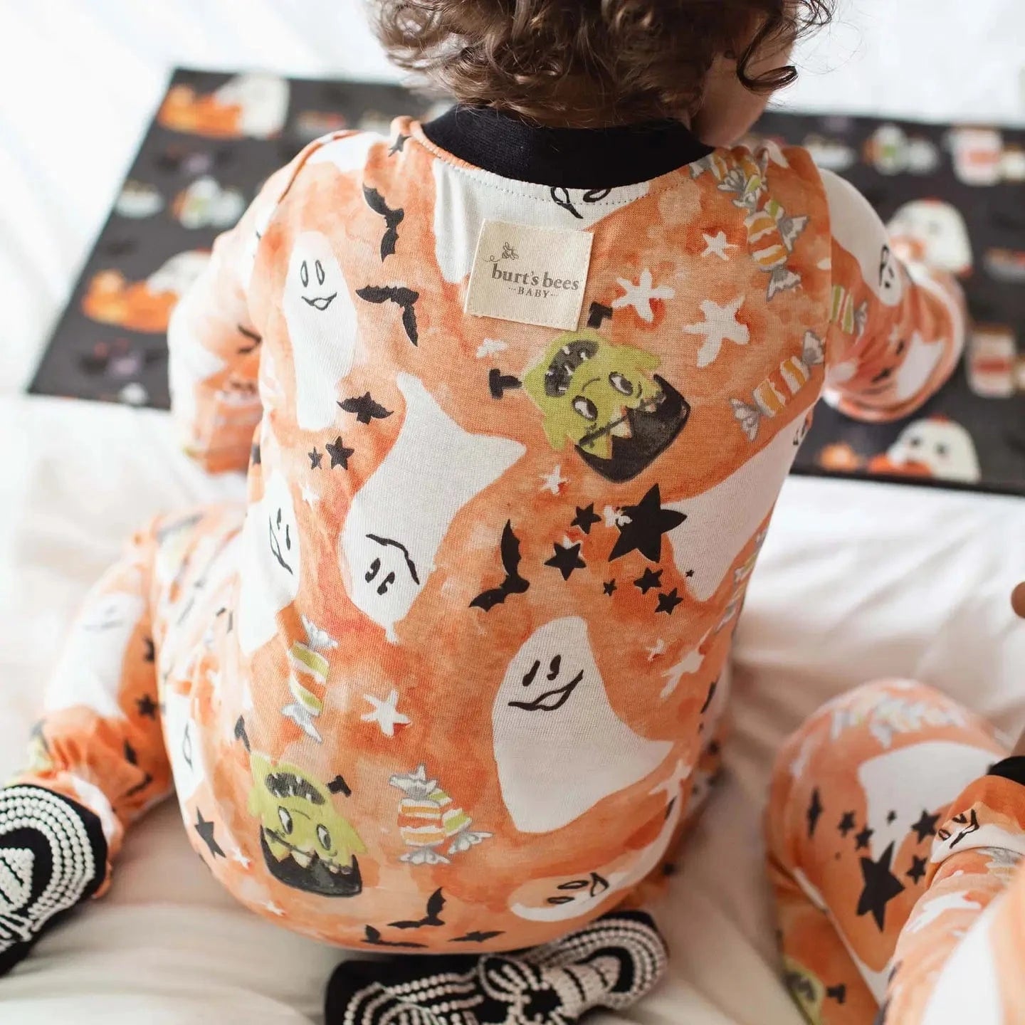 Starry Ghost Footie Burt's Bees Baby Lil Tulips