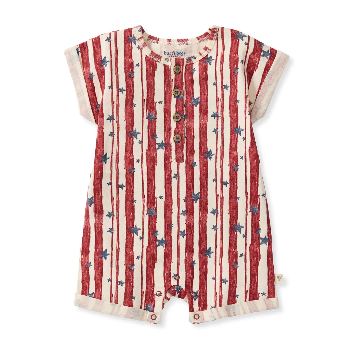 Stars & Stripes Romper Burt's Bees Baby Lil Tulips