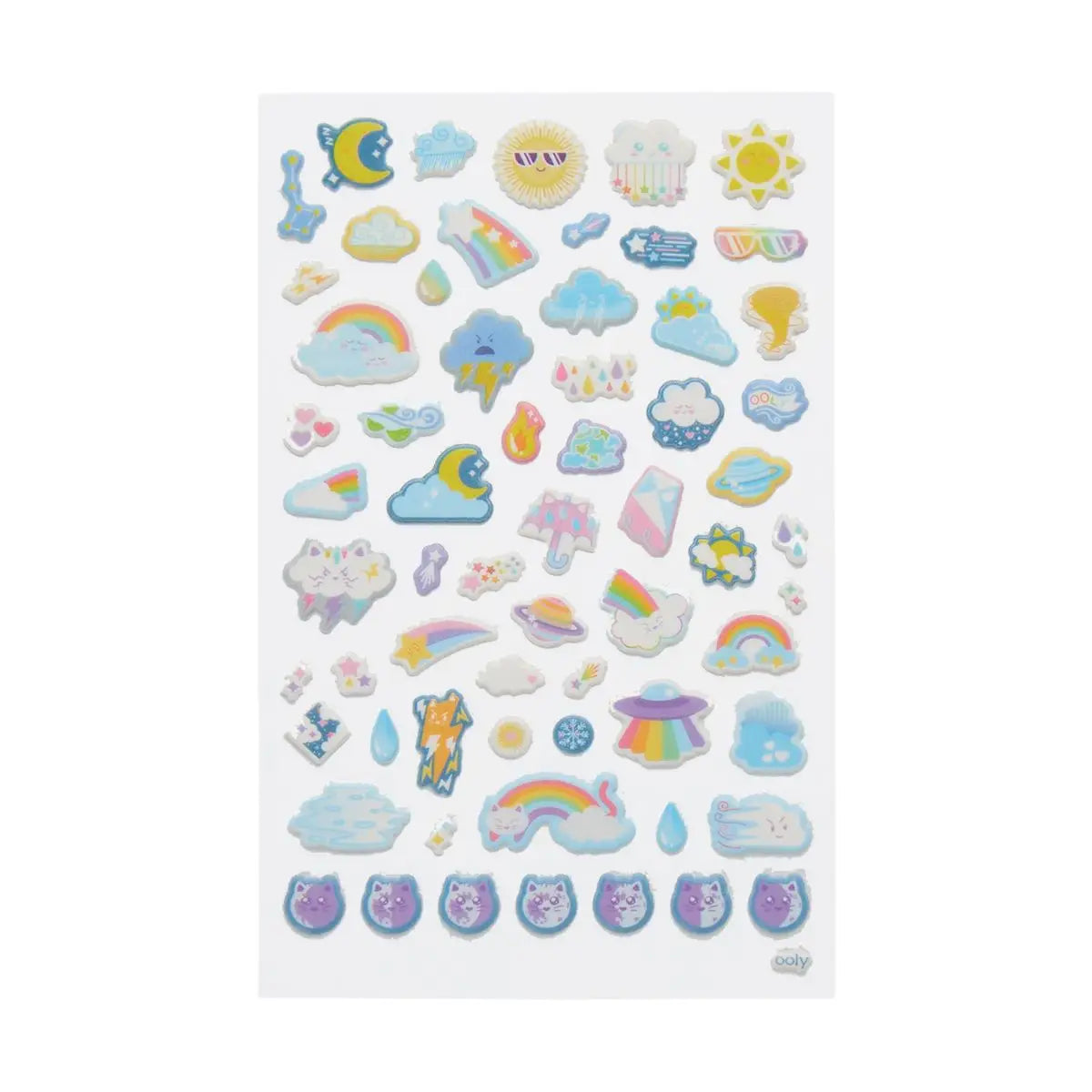 Stickiville Stickers: Weather Pals - Standard (1 Sheet) OOLY Lil Tulips