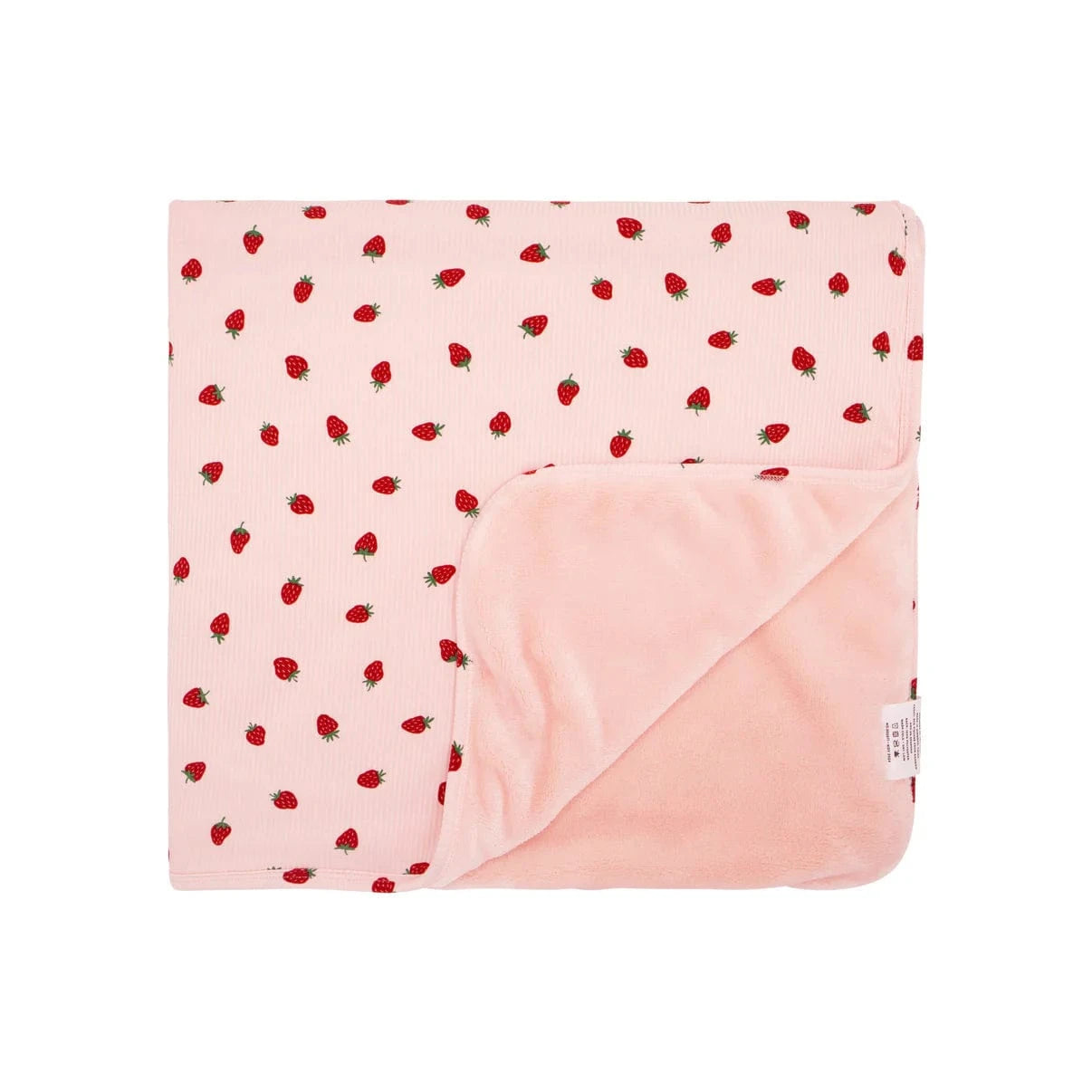 Strawberries Small Ribbed Youth Blanket Brave Little Ones Blankets Lil Tulips