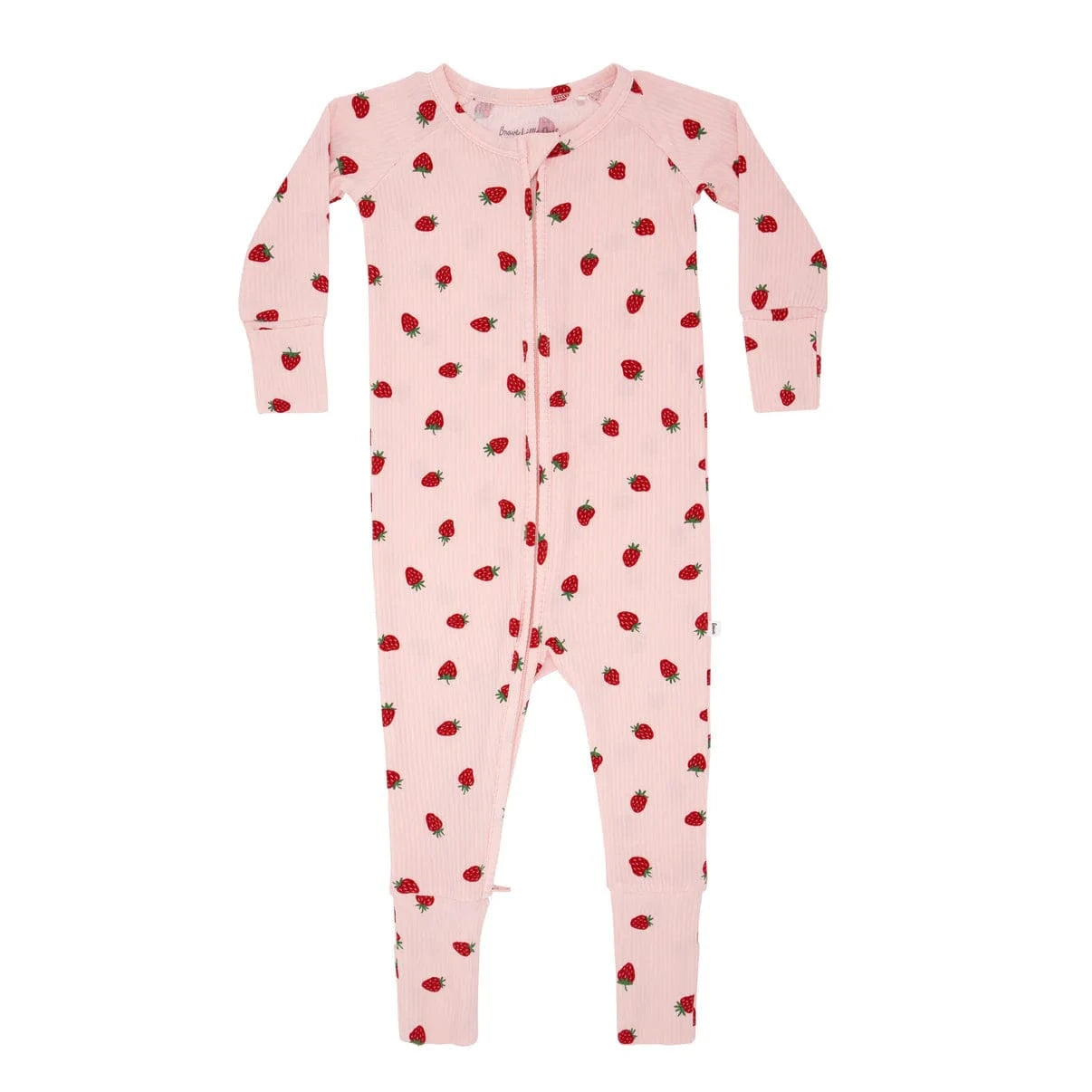 Strawberries Small Ribbed Zip Romper Brave Little Ones Lil Tulips