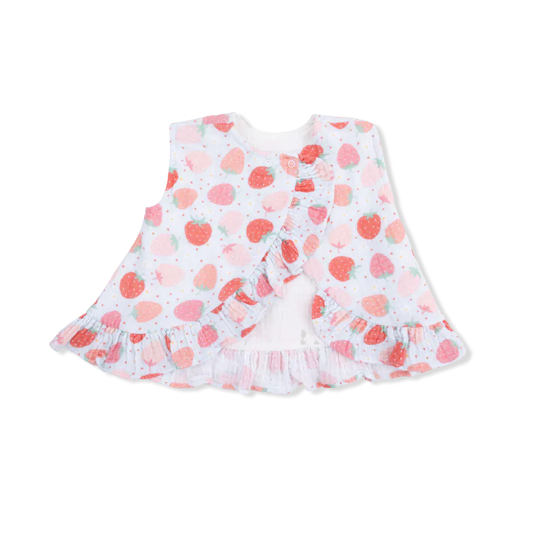 Strawberry Bliss - Ruffle Back Top & Bloomer Angel Dear Lil Tulips
