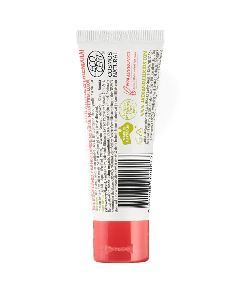 Strawberry Natural Toothpaste Jack n' Jill Lil Tulips