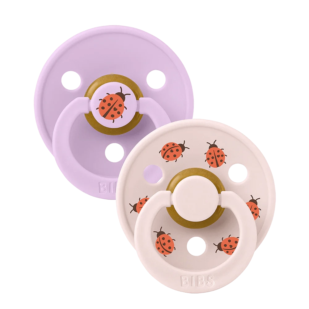 STUDIO Colour 2 PACK Ladybug - Violet Sky/Petal Bibs Pacifier Lil Tulips