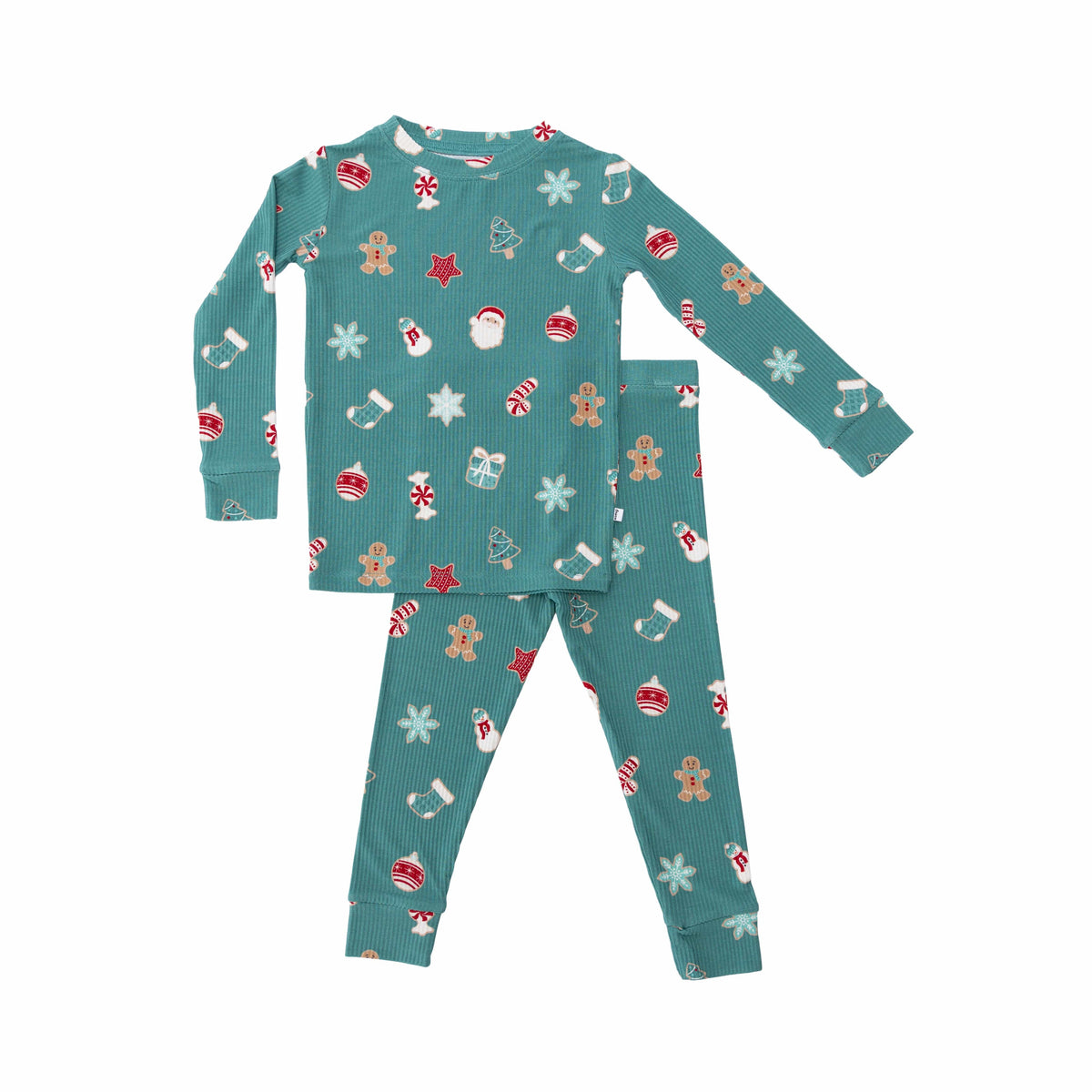 Sugar Cookies Frosted Teal Small Ribbed Two-Piece Set Brave Little Ones Lil Tulips