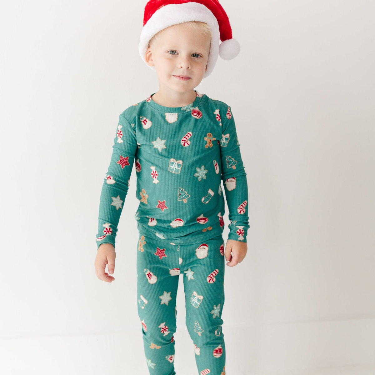 Sugar Cookies Frosted Teal Small Ribbed Two-Piece Set Brave Little Ones Lil Tulips