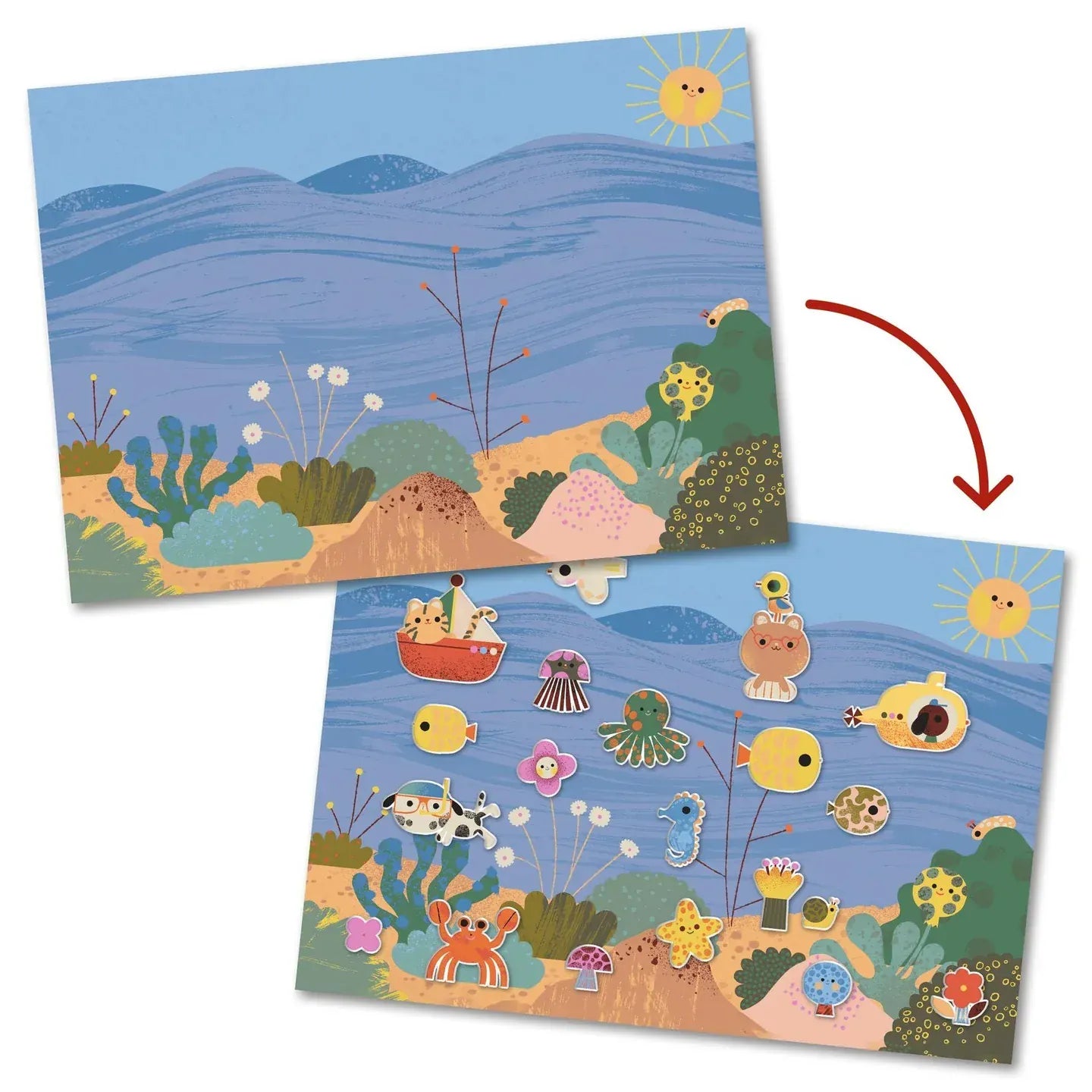 Summertime Repositionable Stickers Djeco Lil Tulips