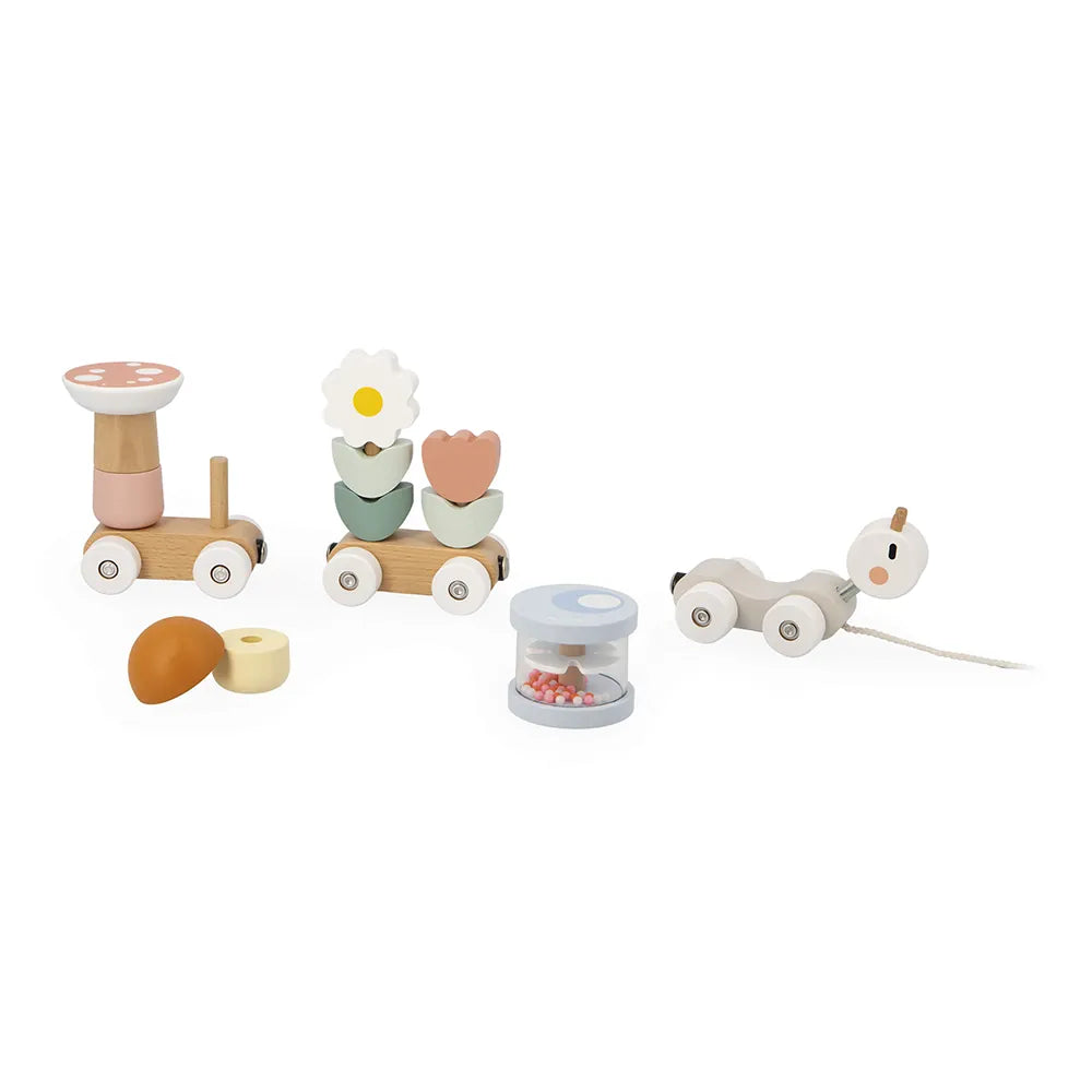 Sweet Cocoon Snail Pull-Along Stacker Train Janod Lil Tulips