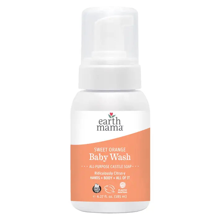 Sweet Orange Castile Baby Wash Earth Mama Organics Lil Tulips