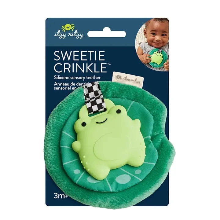 Sweetie Crinkle™ Sensory Teether - Freddie the Frog Itzy Ritzy Pacifiers & Teethers Lil Tulips