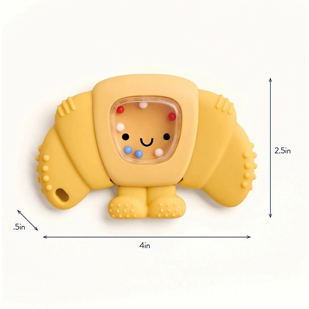 Sweetie Shake Plus™ - Teething + Rattle Toy - Croissant Itzy Ritzy Lil Tulips