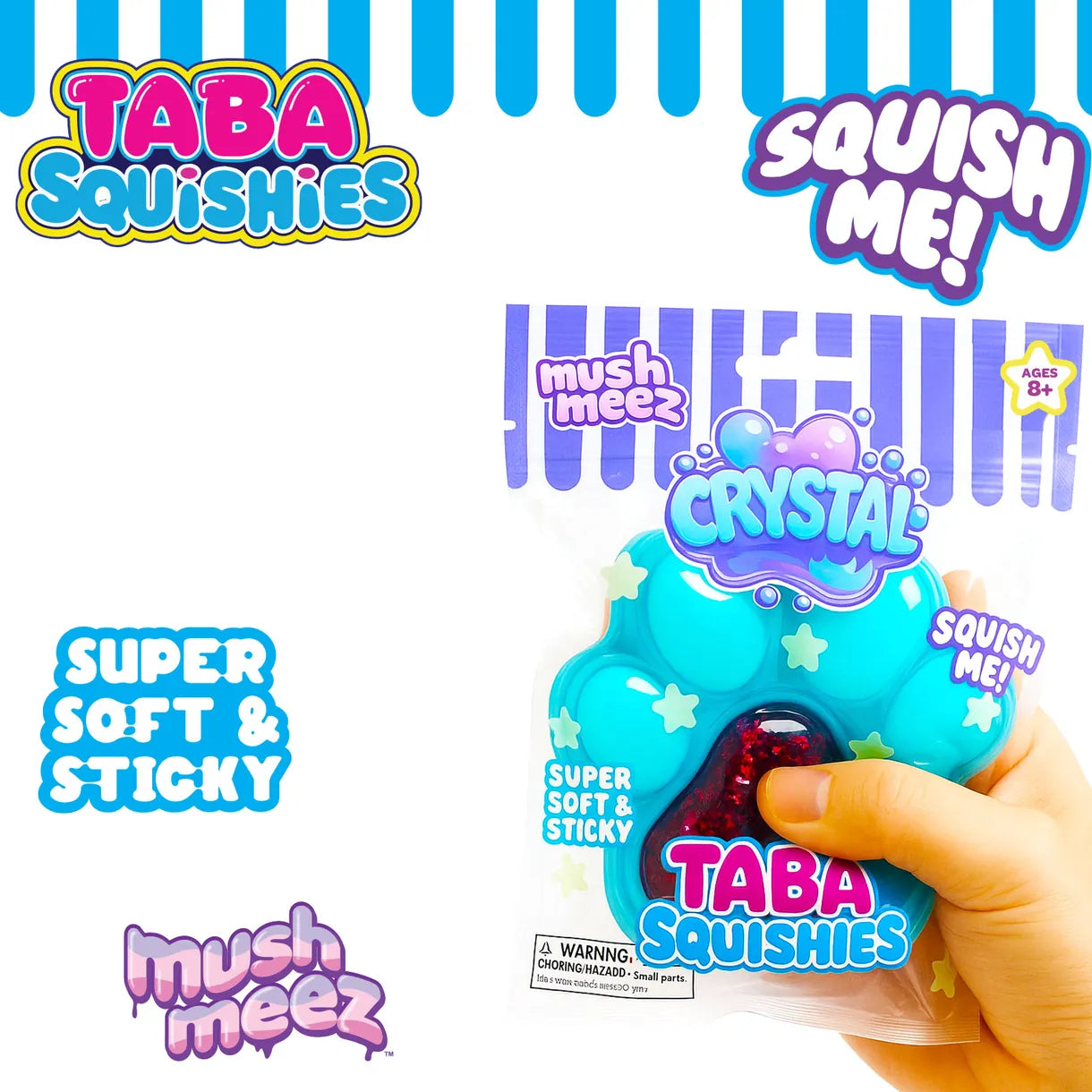 Taba Squishies Mushmeez Crystal Clear - Styles Vary Beverly Hills Teddy Bear Company Lil Tulips