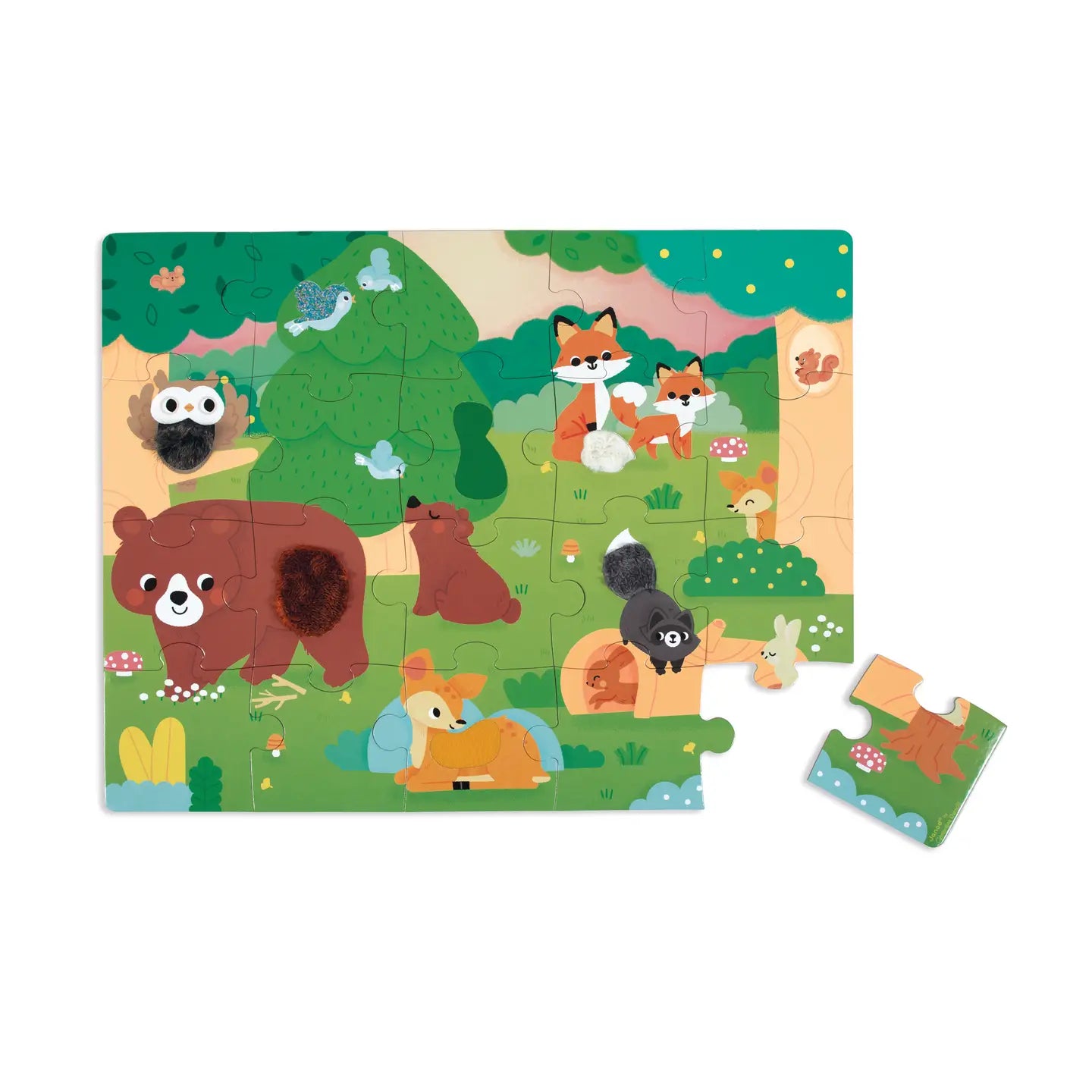 Tactile Forest Puzzle - 20 Pieces Janod Lil Tulips