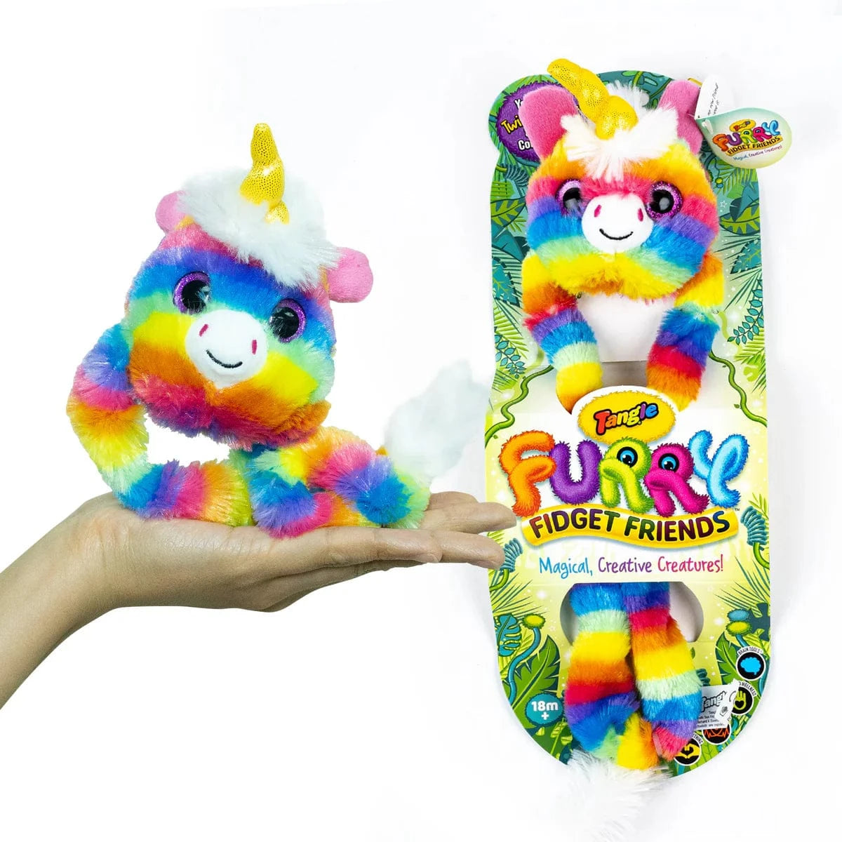 Tangle® Furry Fidget Friends Plush Sensory Fidget Toy- Uni Tangle Creations Lil Tulips