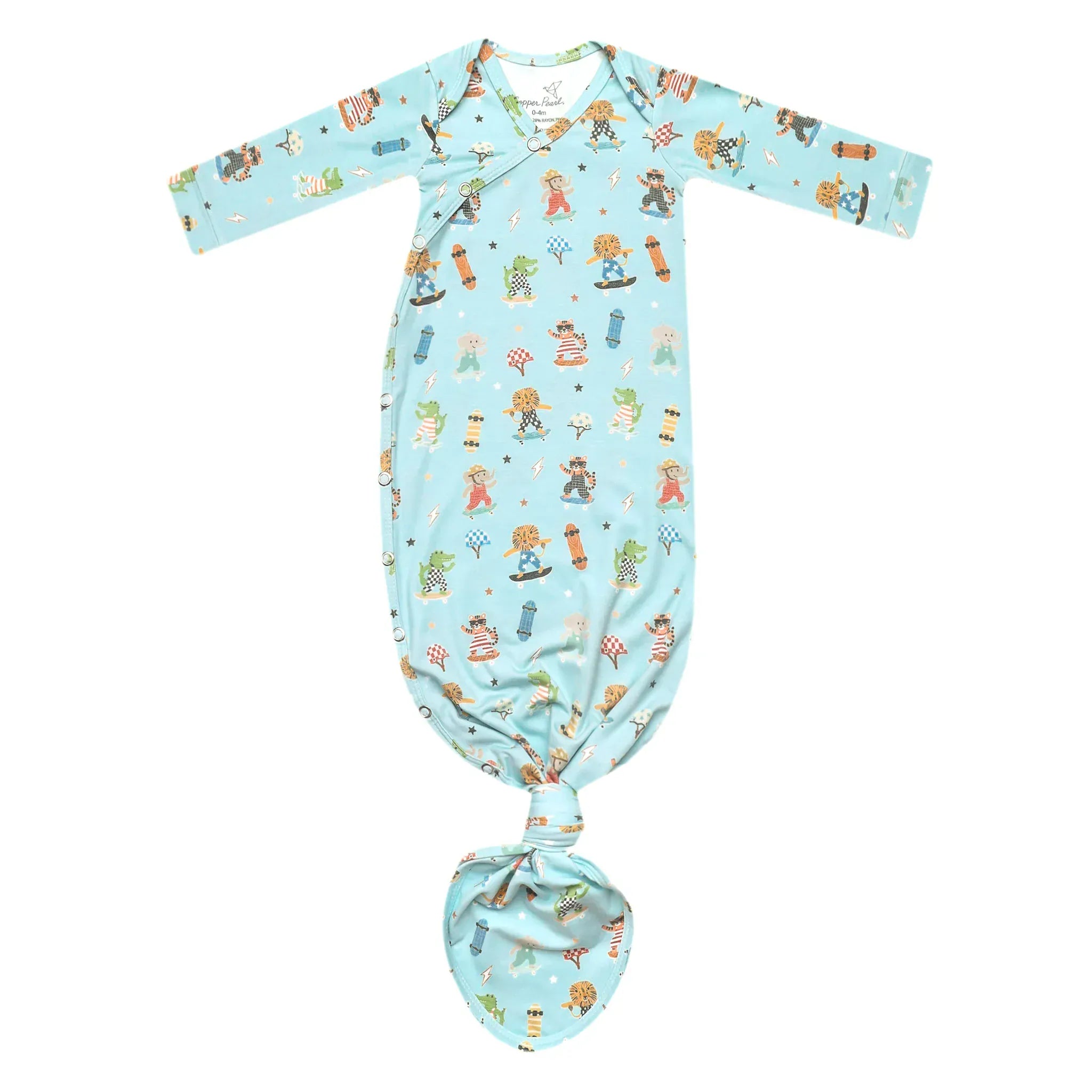 Tanner Newborn Knotted Gown Copper Pearl Lil Tulips