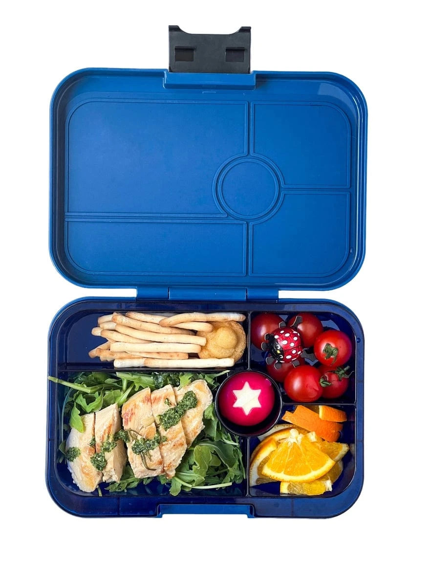 Tapas Leakproof Lunch Box with 5-Compartment Tray - Blue Yumbox Lil Tulips