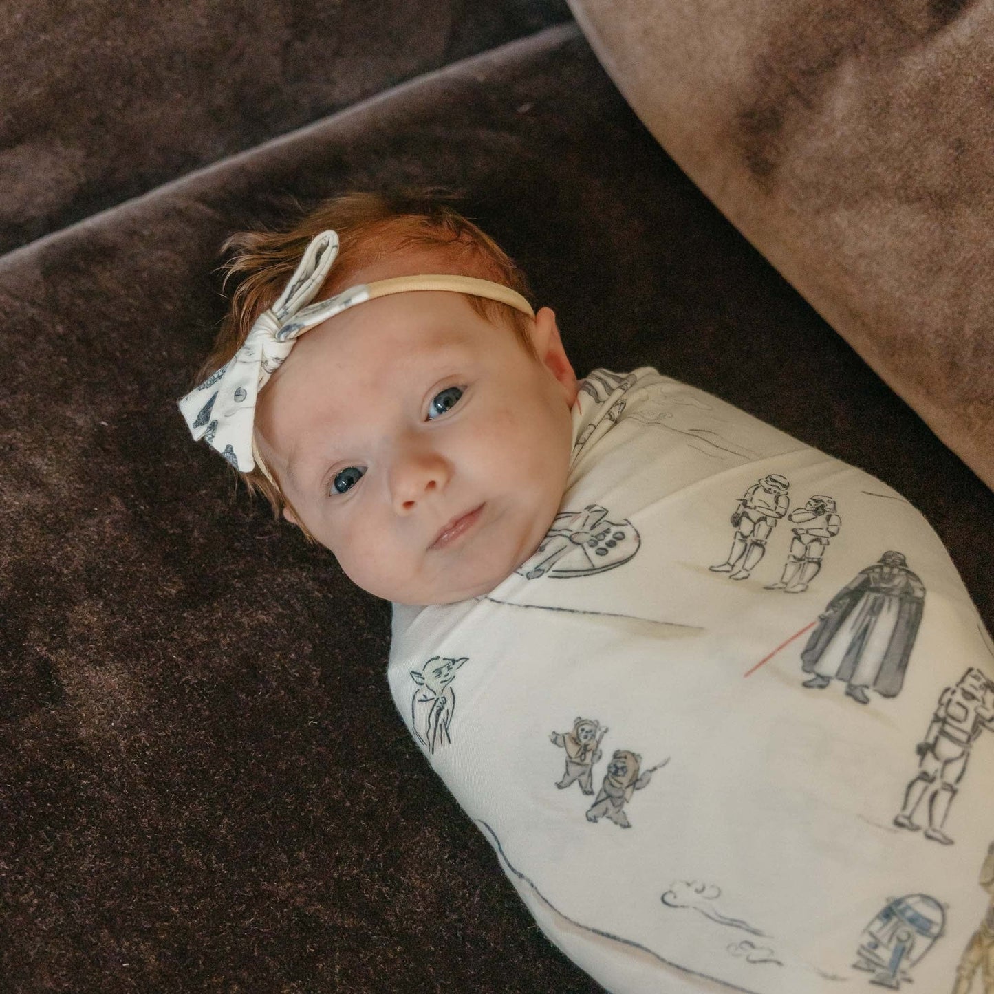 Tatooine Knit Swaddle Blanket Copper Pearl Lil Tulips