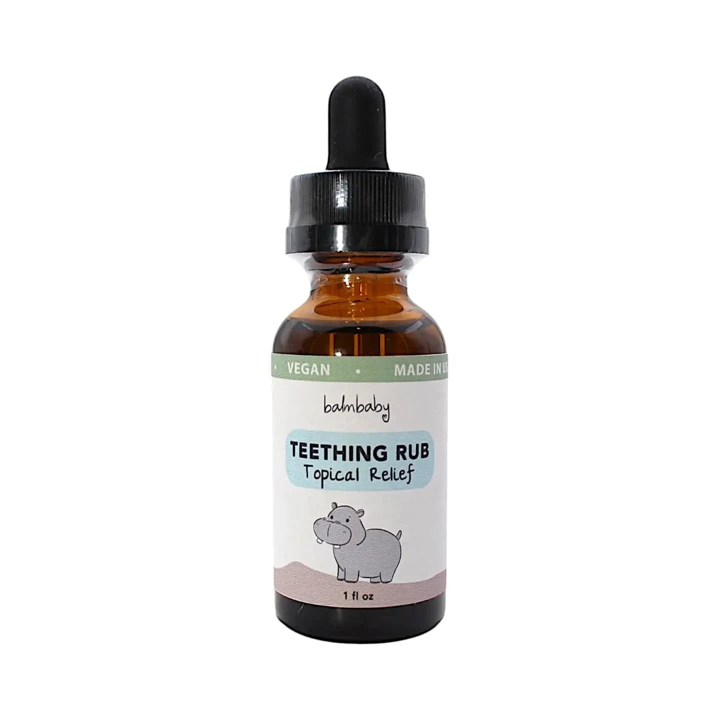 Teething Rub 1oz. - All Natural Topical Relief With Dropper Taylor's Naturals Lil Tulips