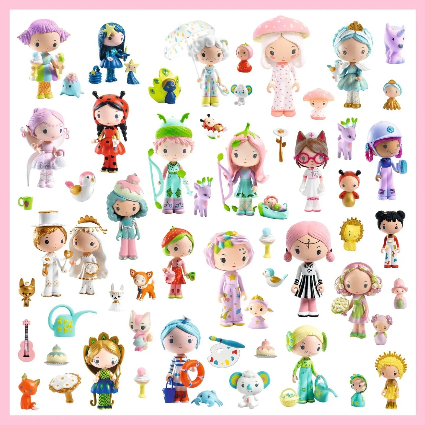 The Little World of Tinyly Sticker Sheets Djeco Lil Tulips