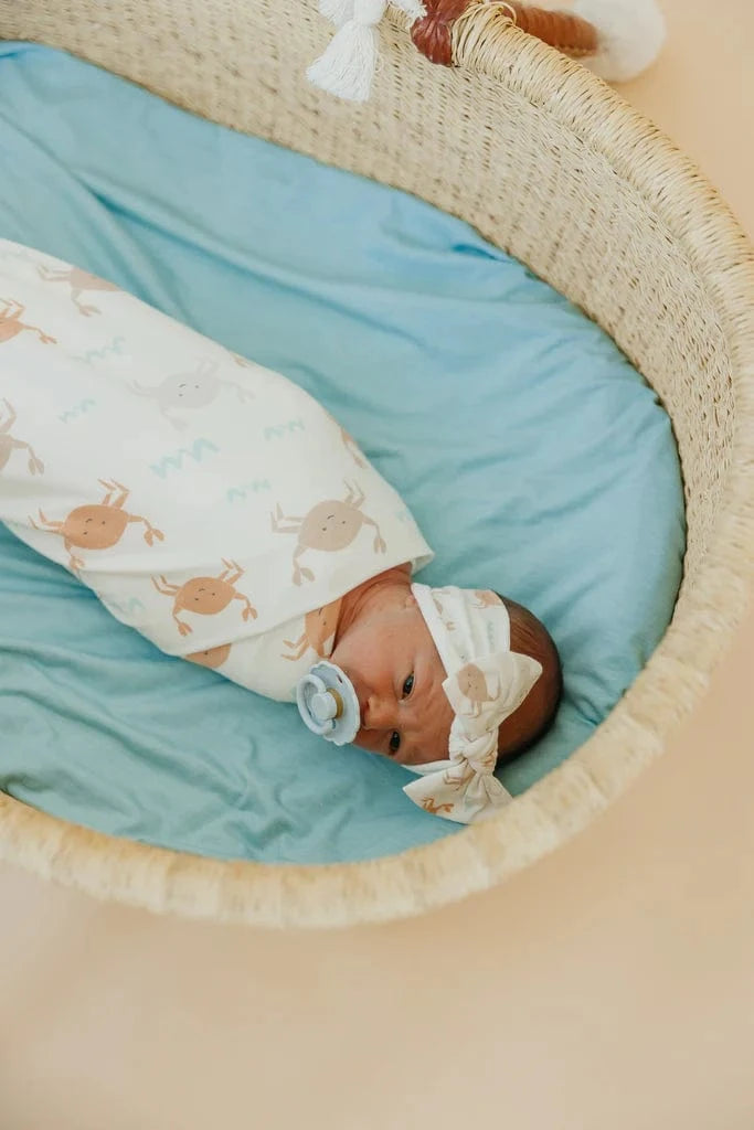 Tide Knit Headband Bow Copper Pearl Lil Tulips