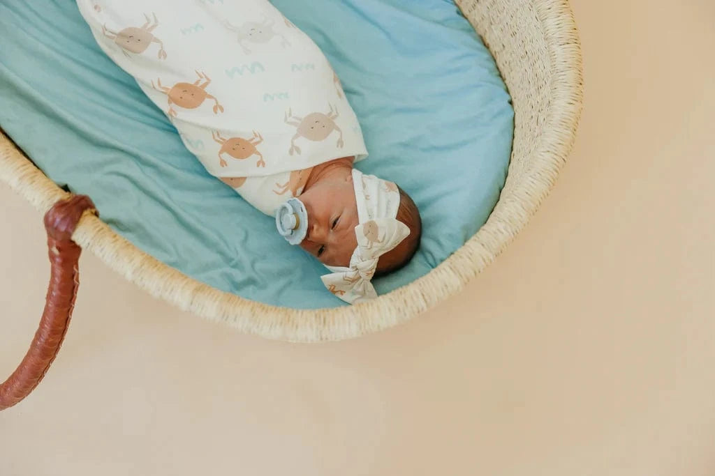 Tide Knit Headband Bow Copper Pearl Lil Tulips