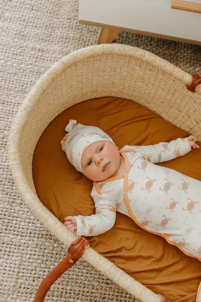 Tide Newborn Knotted Gown Copper Pearl Lil Tulips