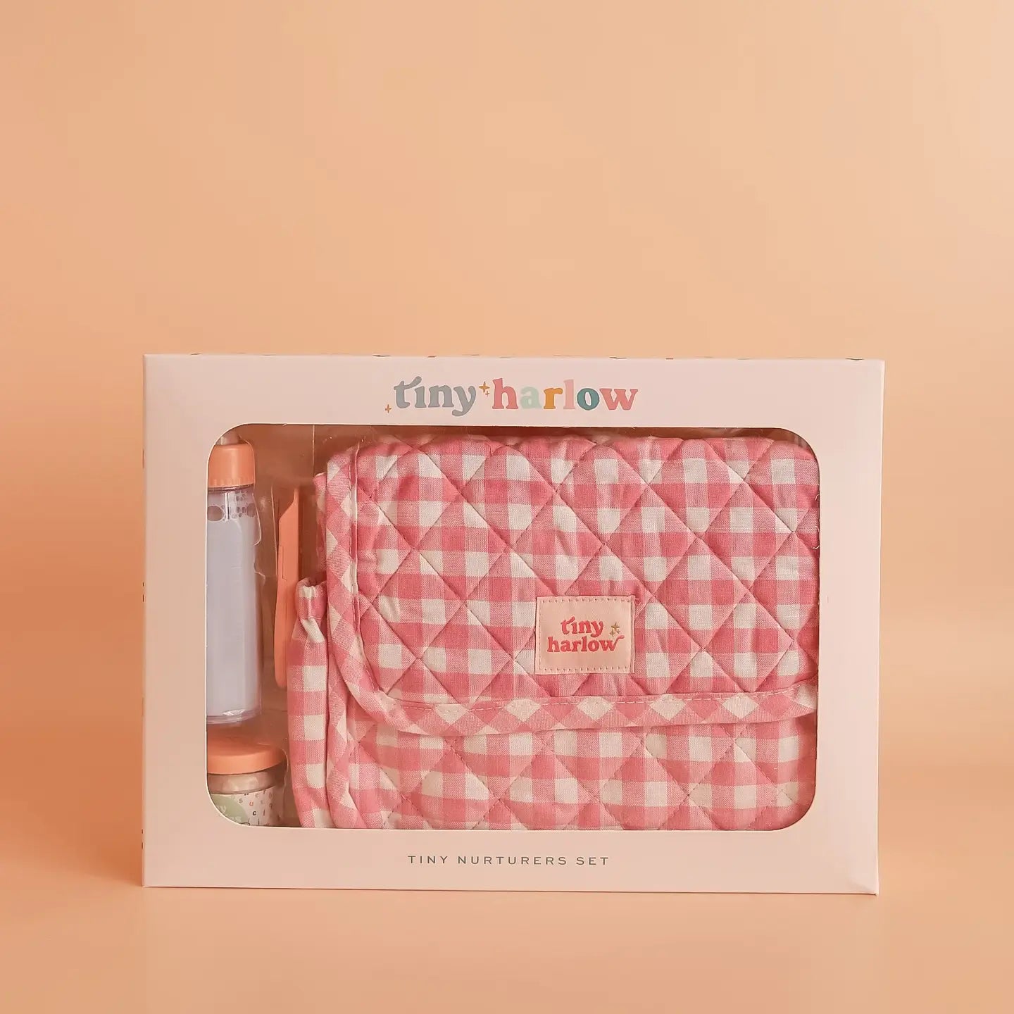 Tiny Nurturers Set - Pink Gingham Tiny Harlow Lil Tulips