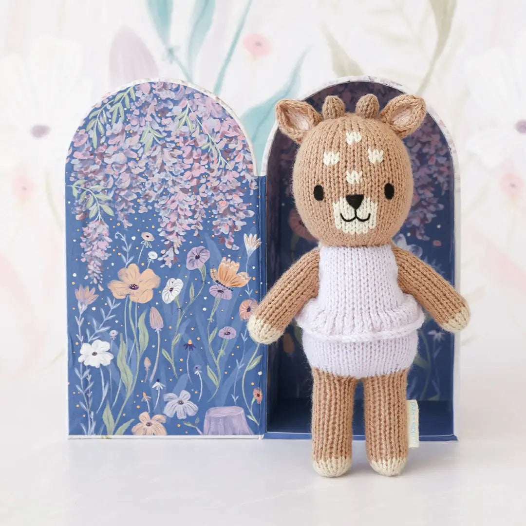 Tiny Violet the Fawn with Floral House cuddle+kind Lil Tulips