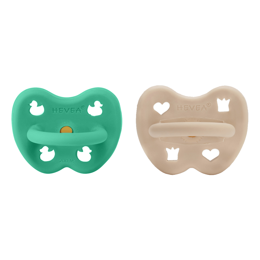 Tisvilde Orthodontic Pacifier 2 Pack (3-36 Months) Hevea Lil Tulips