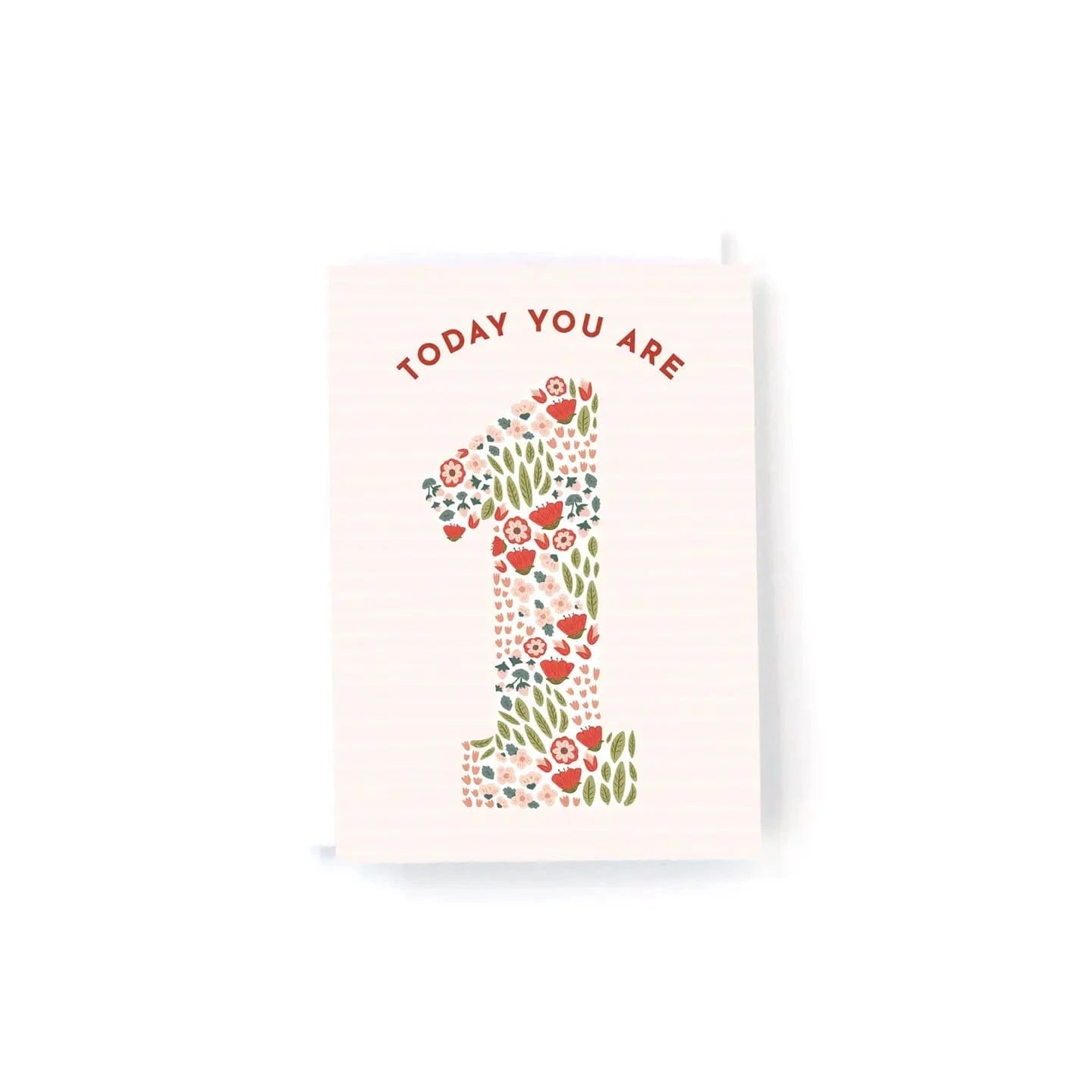 Today You Are - Floral MINI Birthday Card-Choose a Number 1-5 1 Pedaller Designs Lil Tulips