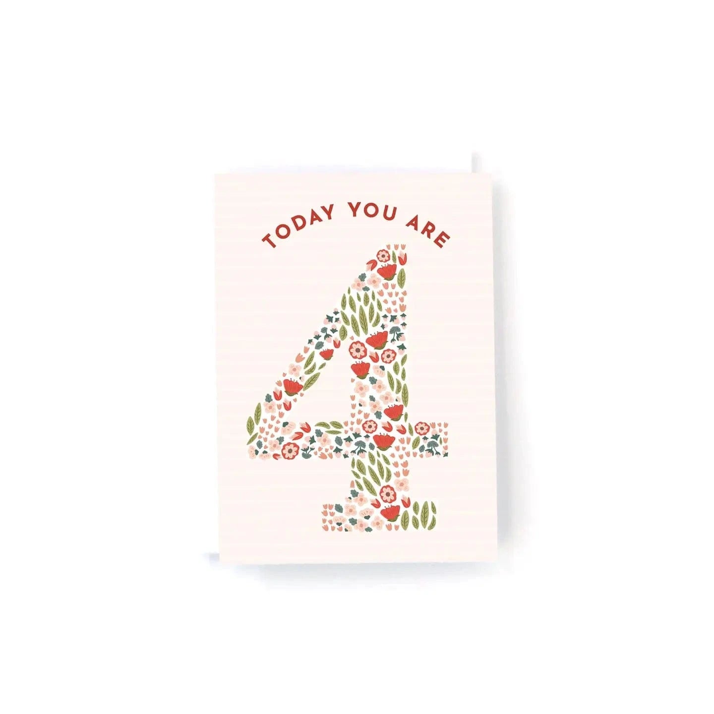 Today You Are - Floral MINI Birthday Card-Choose a Number 1-5 4 Pedaller Designs Lil Tulips
