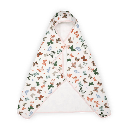 Toddler Hooded Towel - Butterflies Little Unicorn Lil Tulips