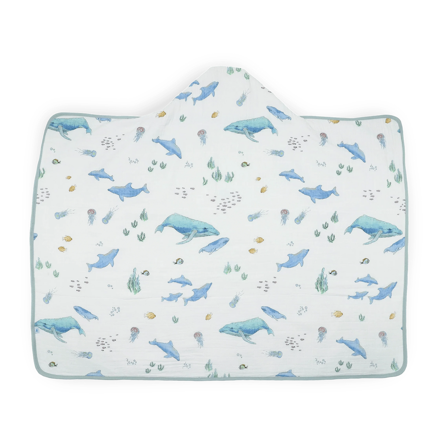 Toddler Hooded Towel - Whales Little Unicorn Lil Tulips
