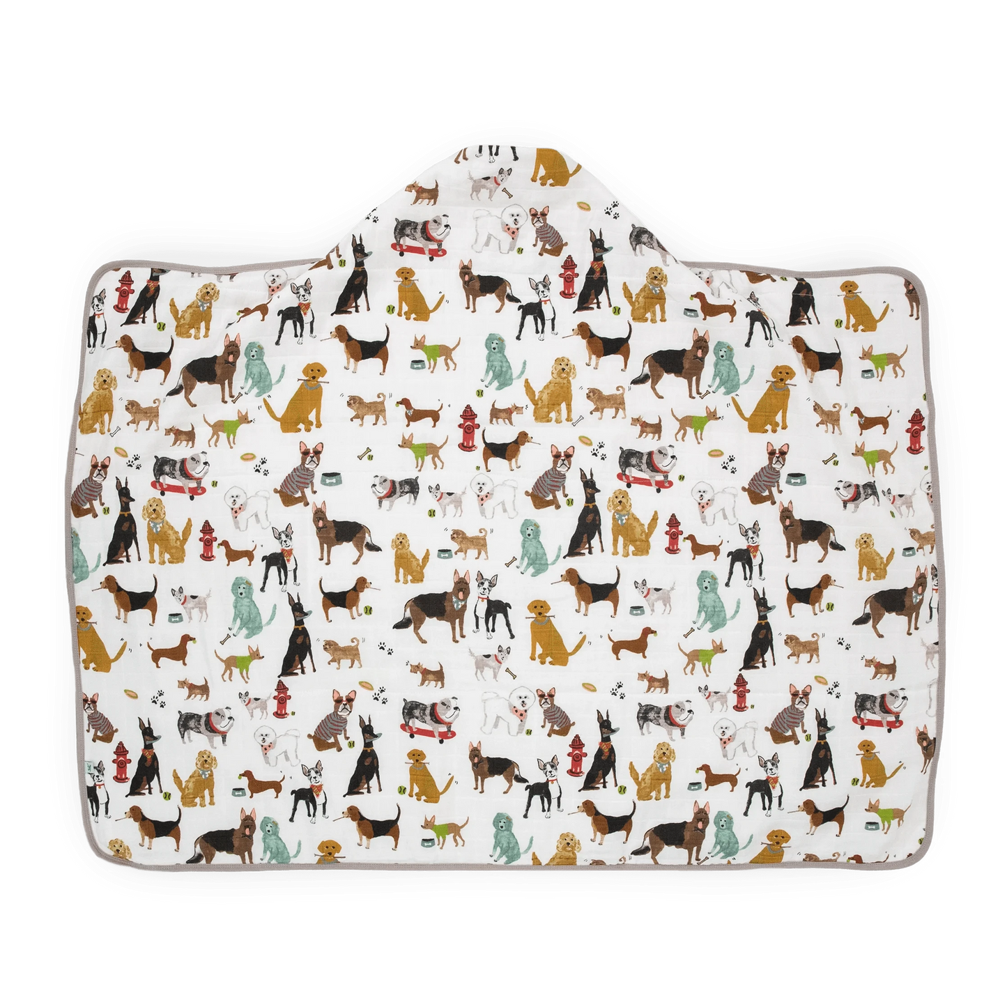 Toddler Hooded Towel - Woof Little Unicorn Lil Tulips