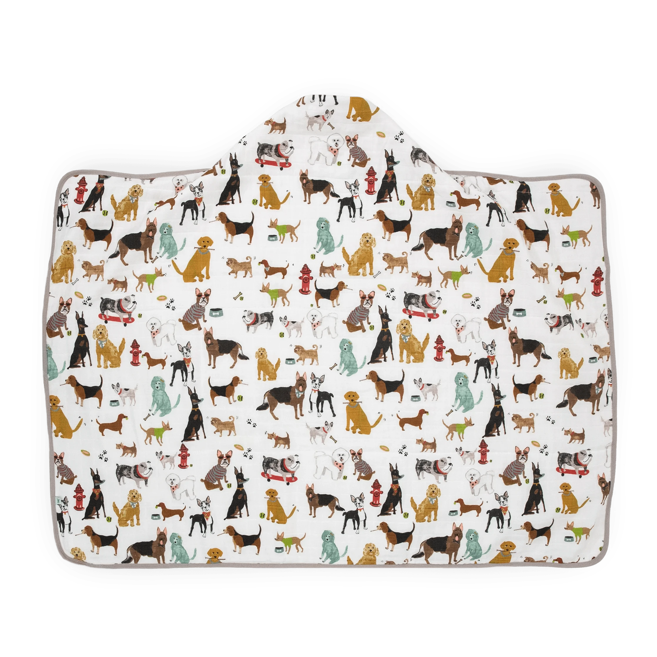 Toddler Hooded Towel - Woof Little Unicorn Lil Tulips